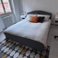 Letto imbottito IKEA HAUGA grigio –160x200cm