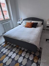 Letto imbottito IKEA HAUGA grigio –160x200cm
