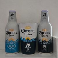 bottiglie +bicchiere alluminio delle olimpiadi 