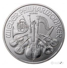 5 Monete Filarmonica Vienna in argento 999