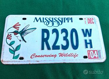Targa vintage americana Stato del Missisippi 2004