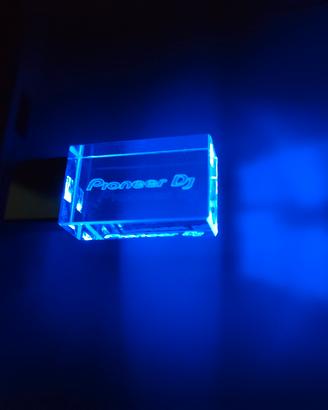 CHIAVETTA USB PIONEER DJ 128GB USB 2.0 LUCE BLU 