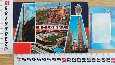 Cartolina Bologna (postcard) vintage + stadio