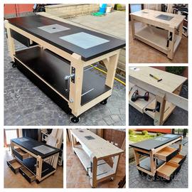 Banco falegname tavolo da lavoro morsa fresa sega 