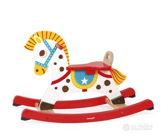 Cavallo a dondolo in legno Janod usato