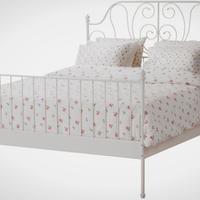 Letto in ferro battuto bianco Leirvik