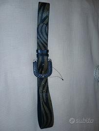 cintura pelle cavallino donna stampa zebrata