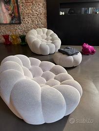 2 poltrone  Bubble con pouf ROCHE BOBOIS con pouf