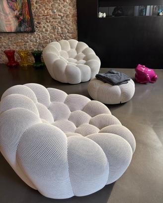 2 poltrone  Bubble con pouf ROCHE BOBOIS
