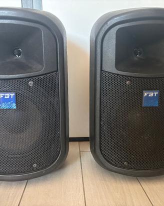 . 2 casse audio FBT 8a B + N.2 Stativi
