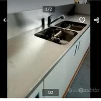 base cucina top acciaio inox con mobile 