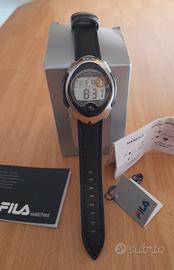 Orologio digitale Fila nero e argento