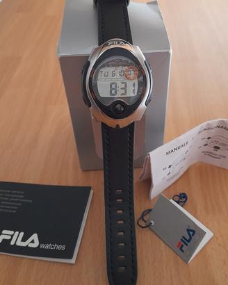 Orologio digitale Fila nero e argento