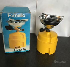 Fornello da campeggio a cartuccia  SVB,con scatola