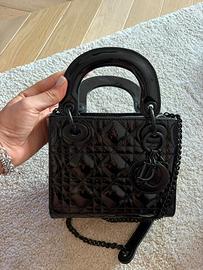 borsa Dior Mini Lady Nera Lucida