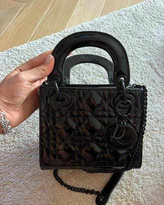 borsa Dior Mini Lady Nera Lucida