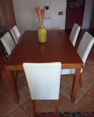 Tavolo con sedie in ciliegio, Calligaris 