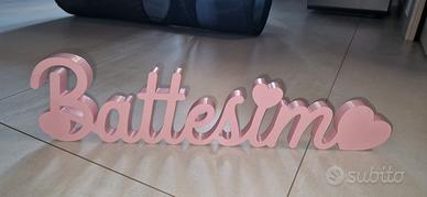 scritta battesimo 