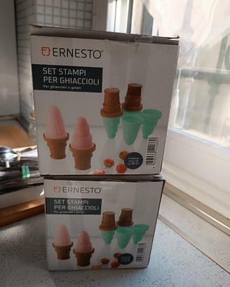 2 confezioni stampi gelato ghiaccioli sorbetti