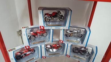 lotto 6 moto moto modello Burago 