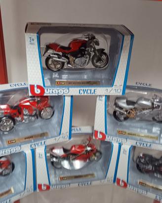 lotto 6 moto moto modello Burago 