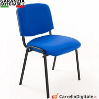 Sedie per ufficio Imbottite in tessuto blu