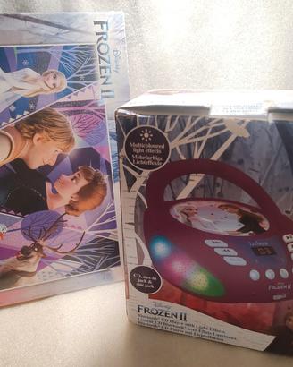 lettore CD  Frozen II  Lexibook + puzzle Clemento