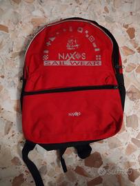 Zainetto NAXOS rosso nero zip