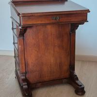 Scrittoio con secretaire Davenport in noce