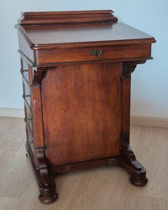 Scrittoio con secretaire Davenport in noce