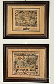 Coppia mappe antiche incorniciate – Blaeu – 1972