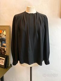 Lanvin Paris Camicia in seta nera tg44it