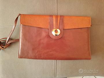 Borsa vintage in pelle marrone 
