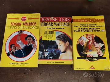 3 Libri Gialli Edgar Wallace Mondadori
