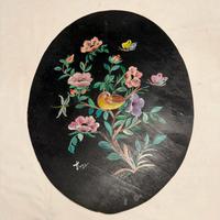 Quadro ovale dipinto a mano