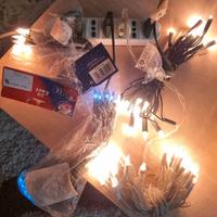 Luci di natale, pisellini, catene luminose