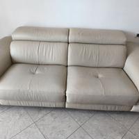 Divano elettrico Poltronesofà Redena 4 p. in pelle