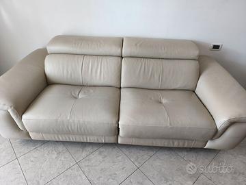Divano elettrico Poltronesofà Redena 4 p. in pelle