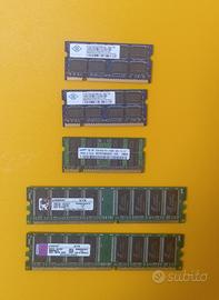 Lotto 5 RAM DDR1 + DDR2 - Notebook e Desktop