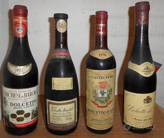 vecchie bottiglie di vini italiani