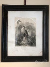 Coppia Quadri con Cornice legno e vetro