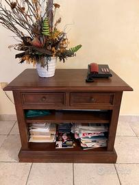 Porta TV in noce massello - arte povera