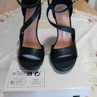 Sandali Neri tacco alto Shien