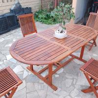 Tavolo 4 sedie legno MASSELLO Come nuovo Roma nord