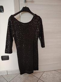 vestito con paillettes nero 