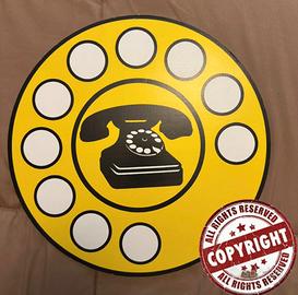 Riproduzione insegna vintage Telefono sip