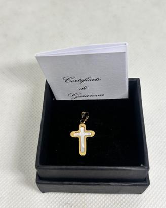 Ciondolo croce oro 18 kt