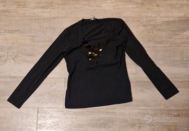 Maglia con pagliettes Armani