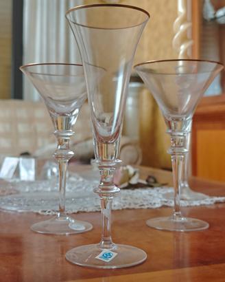 set Bicchieri in cristallo di Boemia