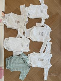 Set 6 body neonato unisex taglia prematuro